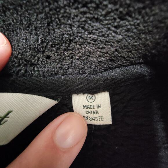 Great Northwest Black Plush Fleece Zip Jacket with Pockets Medium - Picture 8 of 10